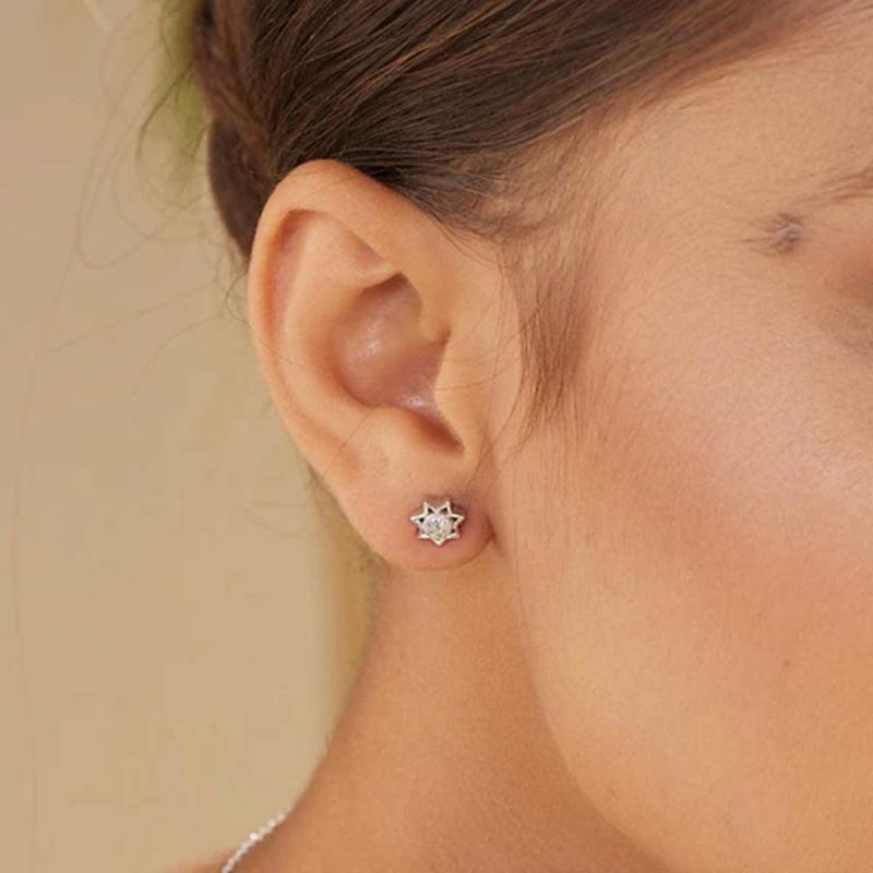 Celestial Star Stud Earrings- 925 Silver Earrings