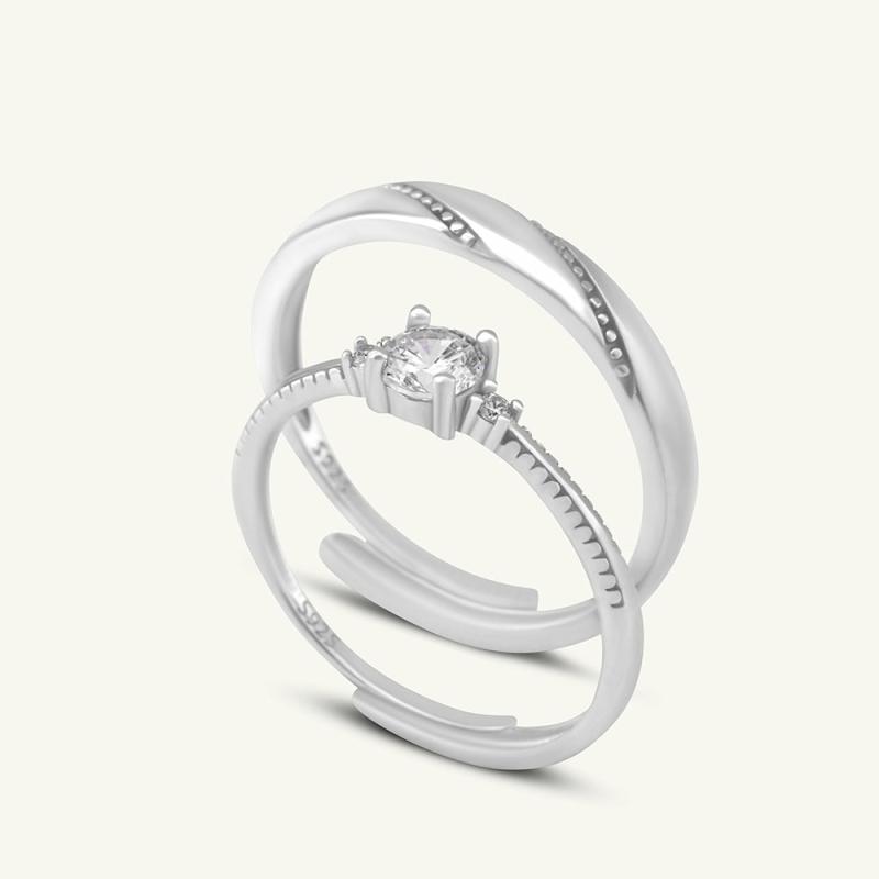 Coralie Beauty Couple Rings- 925 Silver Rings