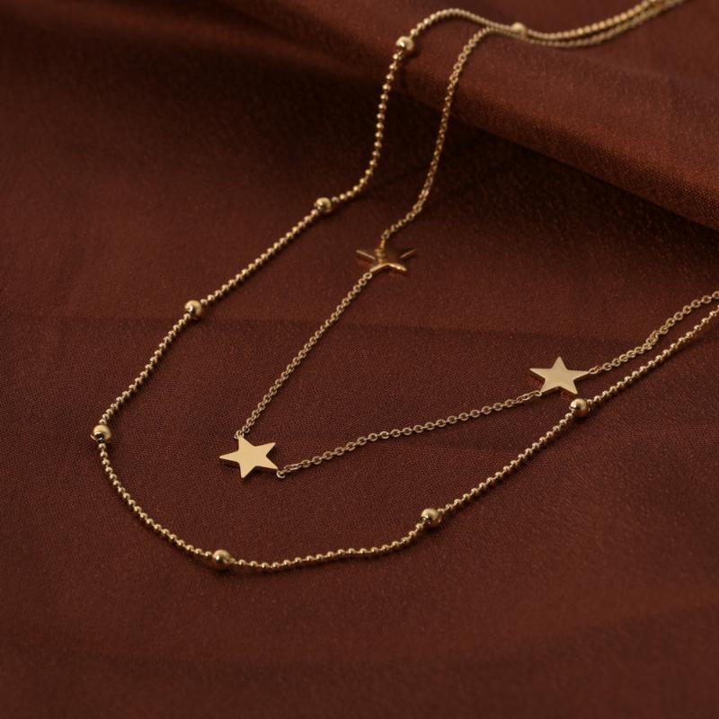 Cosmic Beads And Stars Necklace Necklaces