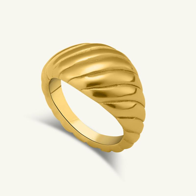 Croissant Dome Ring Rings