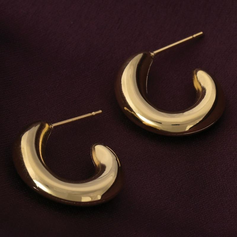 Cursive C Hoop Earrings Earrings