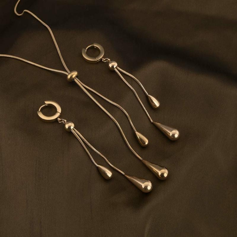 Dangling Teardrop Set Jewellery Set Necklaces