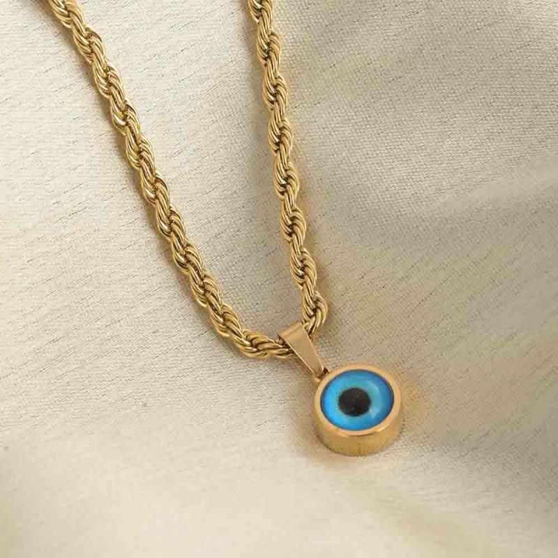 Evil-Eye Spiral Necklace Necklaces