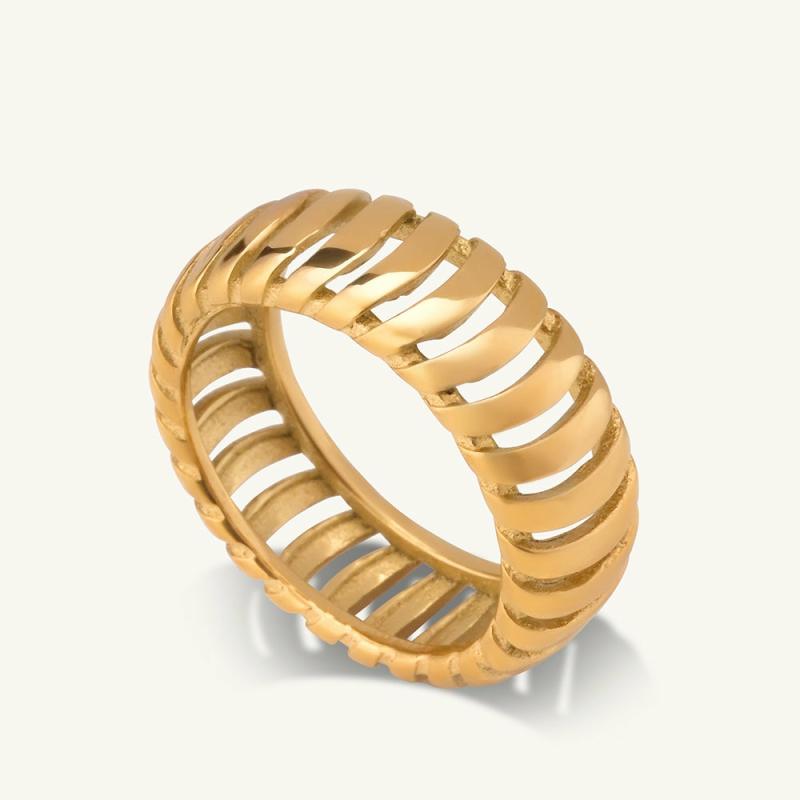 Gold Shrimp Ring Rings