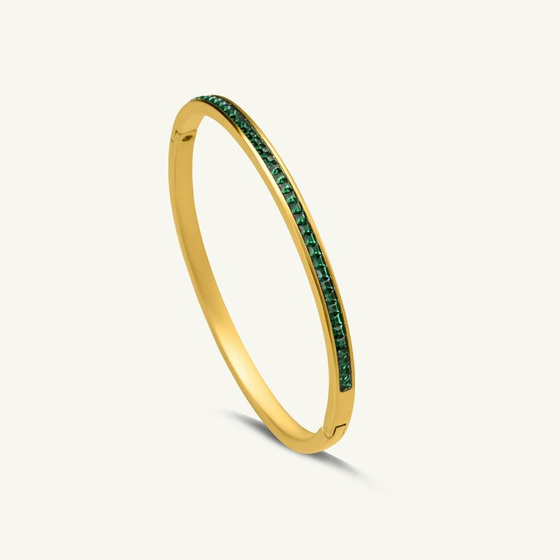 Green Gleam Bangle Bracelet Bracelets