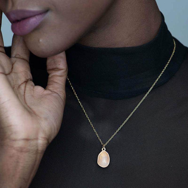 Pink Quartz Necklace Necklaces