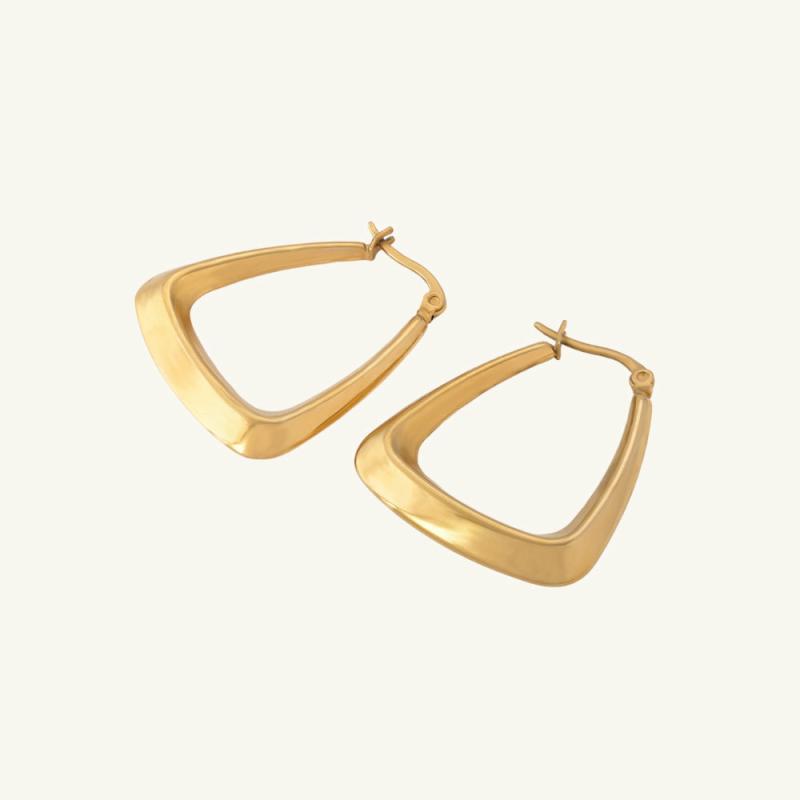 Triangle Shape Hoop Earrings Earrings