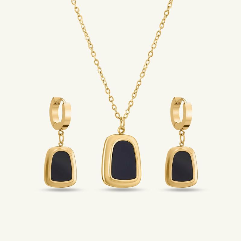 Black Onyx Set Jewellery Set Necklaces