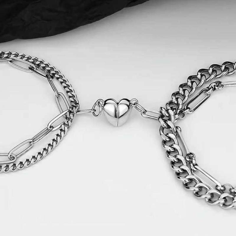 Heart Charm Couple Bracelets Bracelets