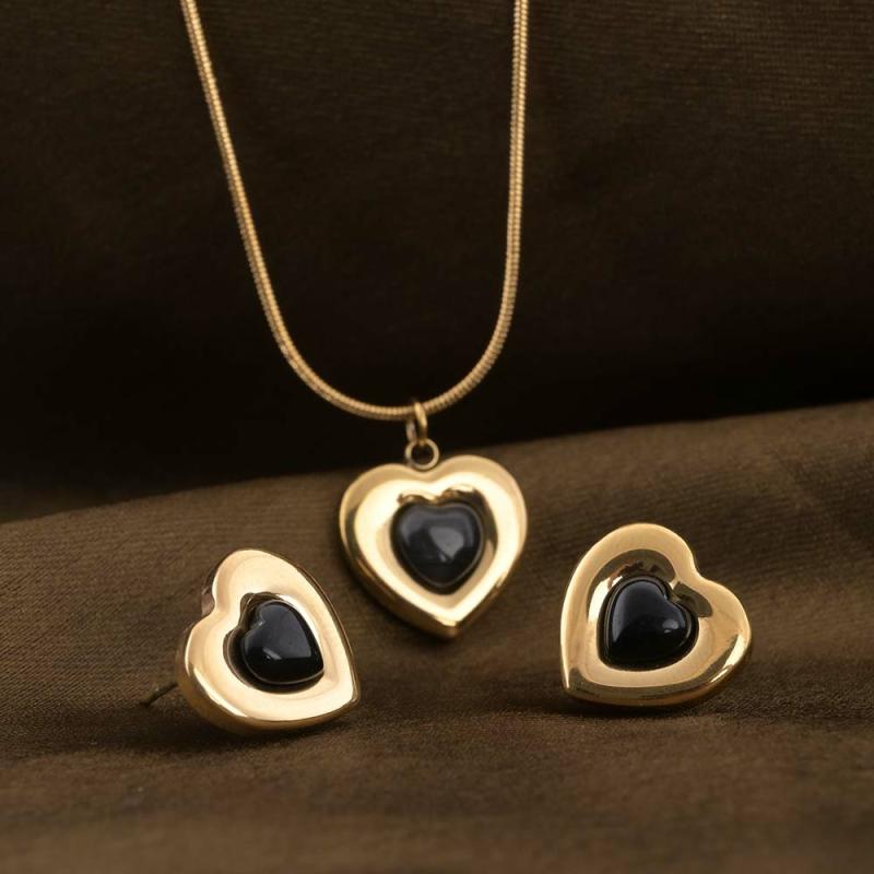 Raven Heart Set Jewellery Set Necklaces